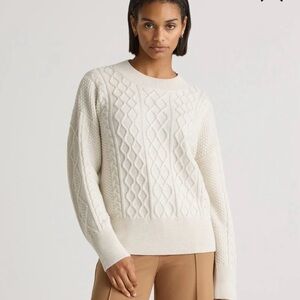 New with tags quince Australian merino wool calble knit sweater